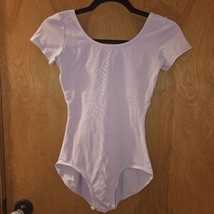 CAPEZIO Lavender Short Sleeve Leotard SMALL